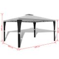 vidaXL Altánok so strechou 3x4 m, krémovo biely