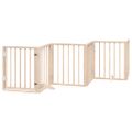 vidaXL Brána pre psa s dverami skladacia 9 panely 450cm topoľové drevo