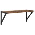 vidaXL Stenné police 2 ks Staré drevo 60 x 25 x 25,5 cm