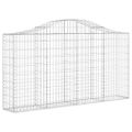 vidaXL Oblúkové gabiónové koše 18 ks 200x30x100/120cm pozinkov. železo