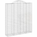 vidaXL Oblúkové gabiónové koše 9ks 200x50x220/240cm pozinkované železo