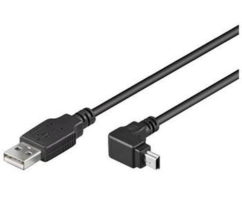 PremiumCord miniUSB 2.0, A-B, 5 pinov, 90°, 1,8 m