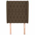 vidaXL Čelo postele so záhybmi tmavohnedé 83x23x118/128 cm látka