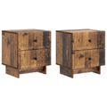 vidaXL Nočný stolík 2 ks Staré drevo 43 x 34,5 x 47,5 cm