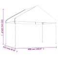 vidaXL Altánok so strechou, biely 8,92x4,08x3,22 m, polyetylén