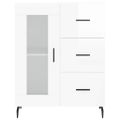 vidaXL Komoda lesklá biela 69,5x34x90 cm spracované drevo