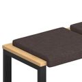 vidaXL Vankúš na lavičku 4 ks Látka Tmavohnedá Hĺbka 35 cm