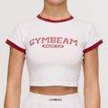 Dámske tričko Varsity White - GymBeam, veľkosť XL, 75% nylón, 25% elastan