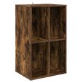 vidaXL Skrinka na gramofónové platne Dymový dub 44,5 x 36,5 x 74,5 cm