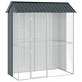 vidaXL Klietka pre vtákov Antracit 215 x 110 x 247 cm Pozinkovaná oceľ