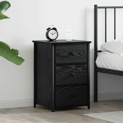 vidaXL Nočný stolík Čierny dub 40 x 36 x 60 cm Masívne obnovené drevo