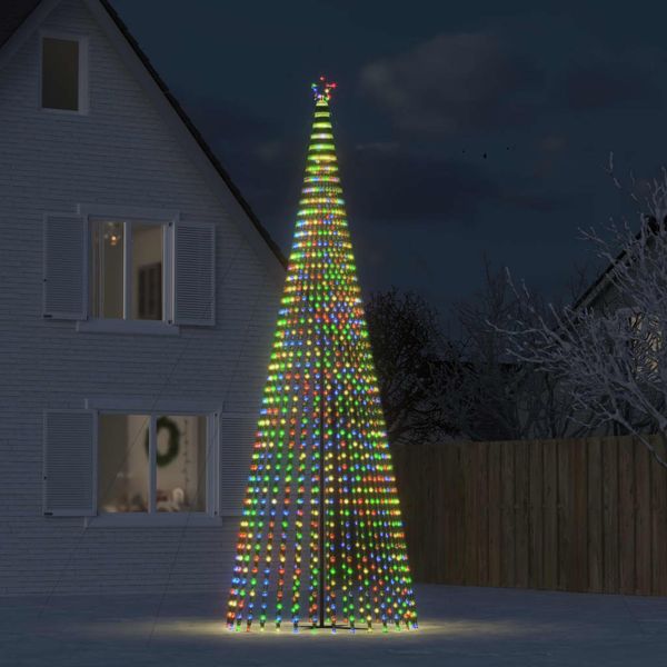 vidaXL LED vianočný stromček 1544 LED farebné 500 cm