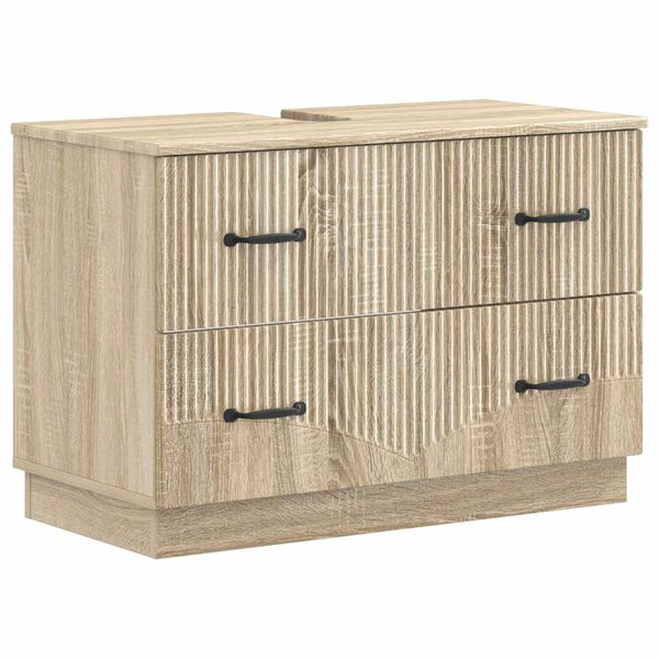 vidaXL Kúpeľňová skrinka pod umývadlo HOORN Dub sonoma 82 x 41 x 56 cm