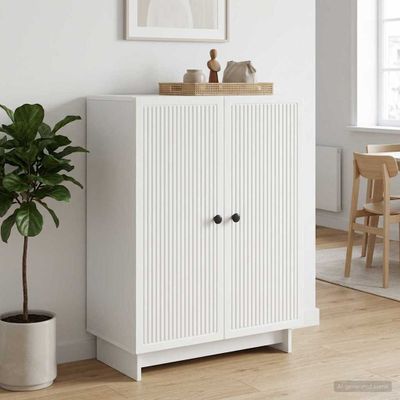 vidaXL Servírovacia skriňa Biela 66 x 34,5 x 90 cm Kompozitné drevo