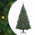 vidaXL Umelý vianočný stromček Zelená 180 cm PVC a Oceľ a Plast