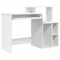vidaXL Stôl Biela 120,5 x 44 x 88,5 cm Kompozitné drevo