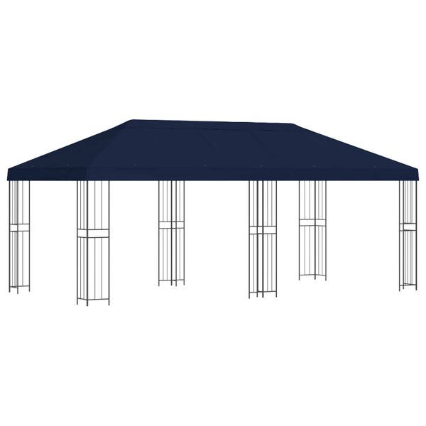 vidaXL Altánok so stenami 6 x 3 m Modrá Polyester a oceľ 190