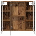 vidaXL Kúpeľňová zrkadlová skrinka Staré drevo 73.5 x 15.5 x 70 cm
