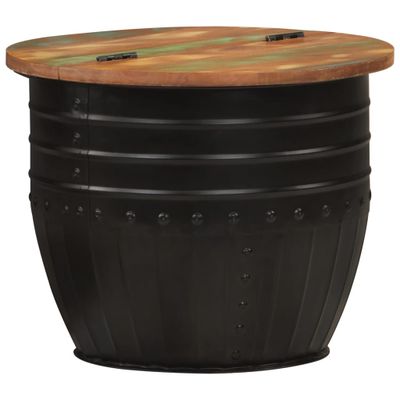 vidaXL Konferenčný stolík čierny 50x39,5 cm recyklovaný masív