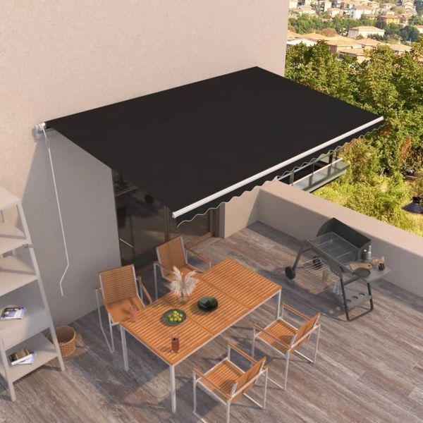 vidaXL Automaticky zaťahovacia markíza 500x300 cm antracitová