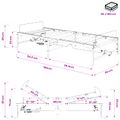 vidaXL Elektrický nastaviteľný rám postele Biela 90 x 190 cm Oceľ