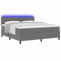 vidaXL LED box s pružinami Svetlo šedá a biela 180 x 200 cm