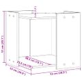vidaXL Uzavretý box na stelivo, hnedý dub 53x53x51cm, kompozitné drevo