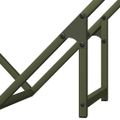 vidaXL Stojan na palivové drevo Olive Green Oceľ valcovaná za studena