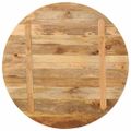 vidaXL Stolová doska Ø 90x3,8 cm okrúhla masívne mangovníkové drevo