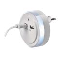 LED nočné svetlo EMOS P3313 do zásuvky s 2× USB