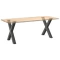 vidaXL Nohy k jedálenskému stolu v tvare X, 2 ks, antracitové, 80 x (72-73) cm, oceľ
