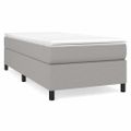 vidaXL Posteľný rám s boxspringom bledosivý 100x200 cm látka