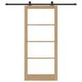 vidaXL Posuvné dvere ORKDAL 93 x 211 cm Prírodná a čierna