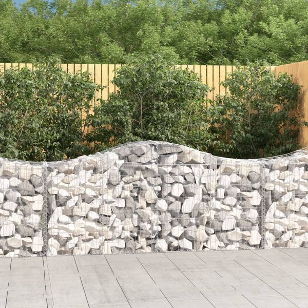 vidaXL Oblúkové gabionové koše 11 ks 200x50x80/100 cm pozink. železo