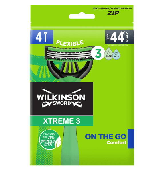 Wilkinson Xtreme3 On The Go jednorazový holiaci strojček 4ks (W302383600)