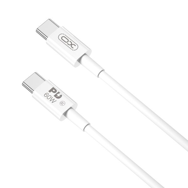 XO kábel NB-Q190A PD USB-C - USB-C 1,0m 60W biela