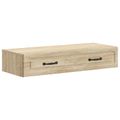 vidaXL Nástenný bočný stôl Dub sonoma 87,5 x 34,5 x 17 cm