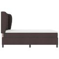 vidaXL Posteľ s pružinovým rámom Tmavo hnedá 140 x 190 cm látka