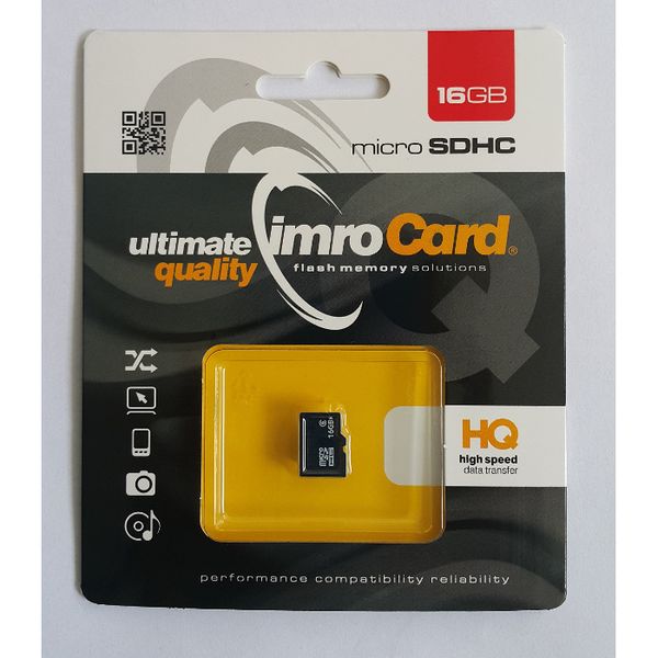 Imro pamäťová karta 16GB microSDHC cl. 6