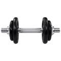 vidaXL 15-dielna sada činiek dumbbell 20 kg, liatina