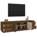 vidaXL TV skrinka medovo-hnedá 176x37x47,5 cm masívna borovica
