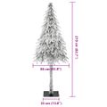 vidaXL Umelý vianočný stromček Biela 86 x 86 x 210 cm Polyetylén a kov