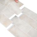 vidaXL Subway dlažba 50 ks Béžový mramor 29 x 21 cm Polyuretán a PET