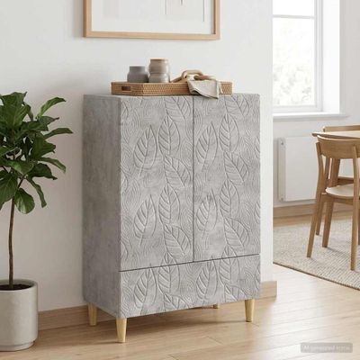 vidaXL Servírovacia skriňa Betónovo sivá 66 x 34,5 x 95 cm