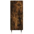 vidaXL Komoda dymový dub 34,5x34x90 cm spracované drevo