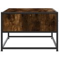 vidaXL Konferenčný stolík dymový dub 100x50x35 cm kompozit.drevo a kov