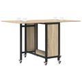 vidaXL Skladací jedálenský stôl s kolieskami 130 x 80 x 76,5 cm