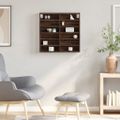 vidaXL Vitrína hnedý dub 60x8,5x58 cm kompozitné drevo