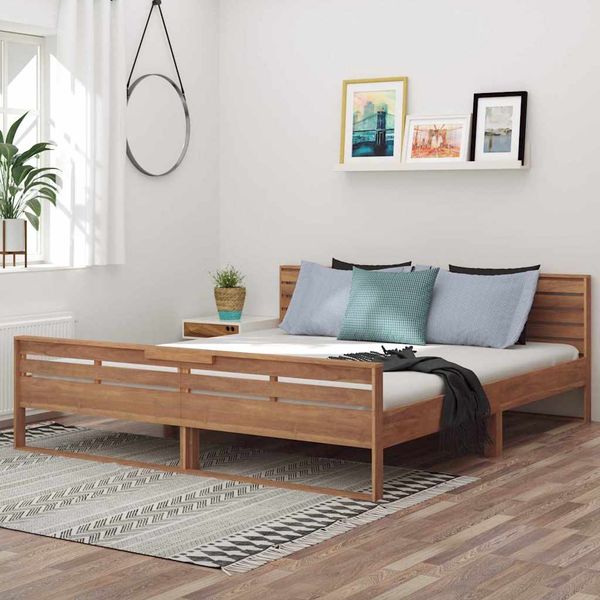 vidaXL Posteľný rám z teakového dreva 180x200 cm
