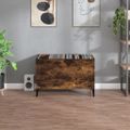 vidaXL Skrinka na platne dymový dub 74,5x38x48 cm kompozitné drevo